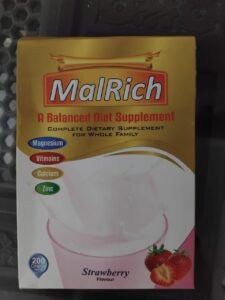 MalRich Strawberry Flavour Dietary Supplement 200gm Box