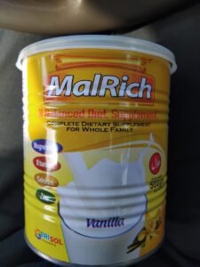 MalRich Vanilla Flavour Dietary Milk Supplement 400gm