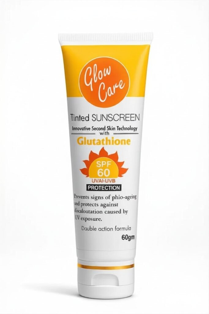 Glow Care Tinted Sunscreen – Advanced UVA/UVB Protection with Glutathione